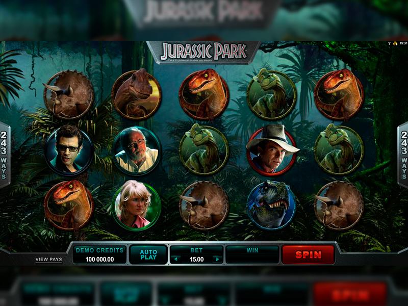 Играть Бесплатно или на деньги в игровые автоматы Jurassic Park
