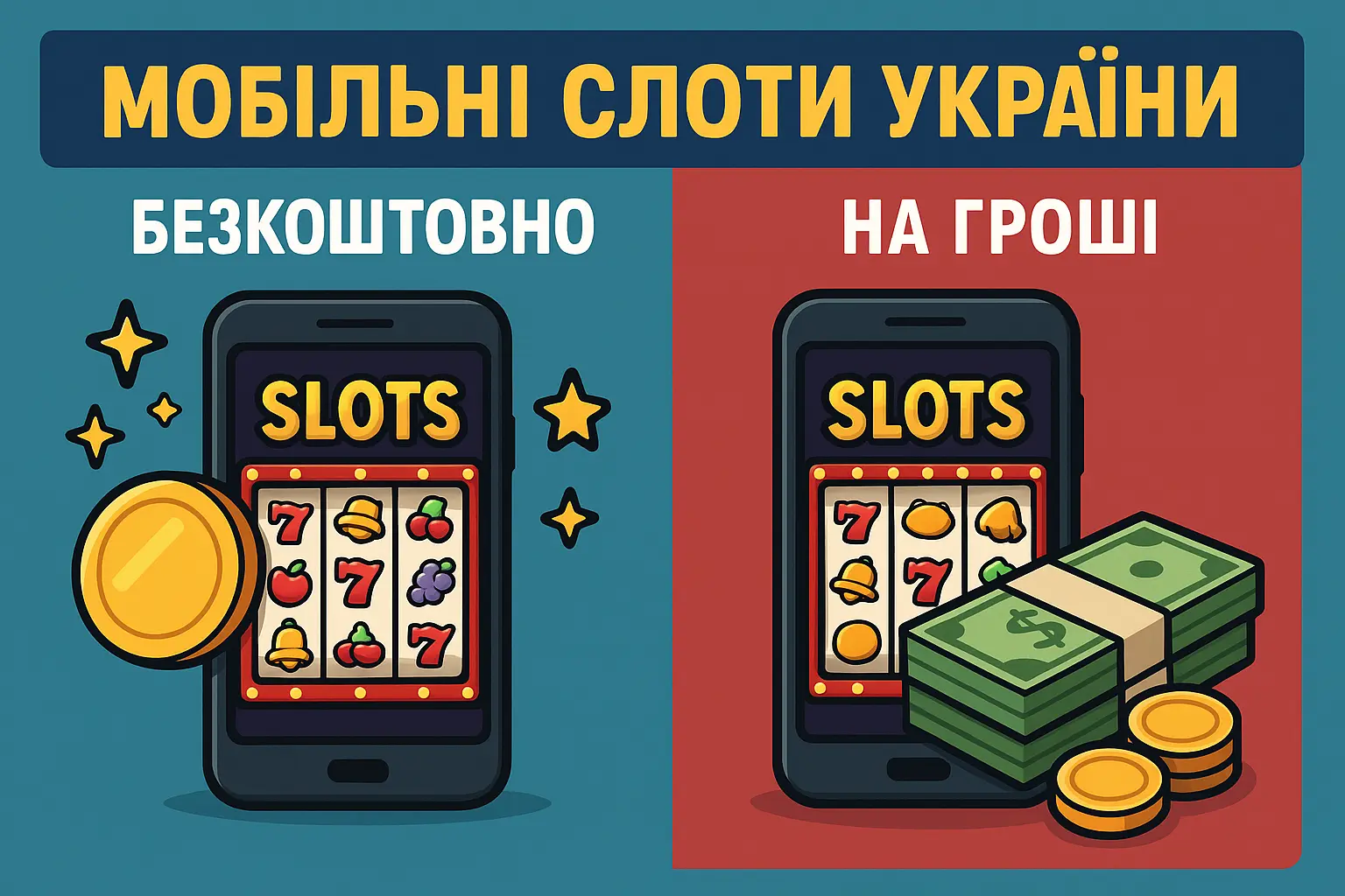 Мобільні слоти України дозволяють грати безкоштовно та на гроші