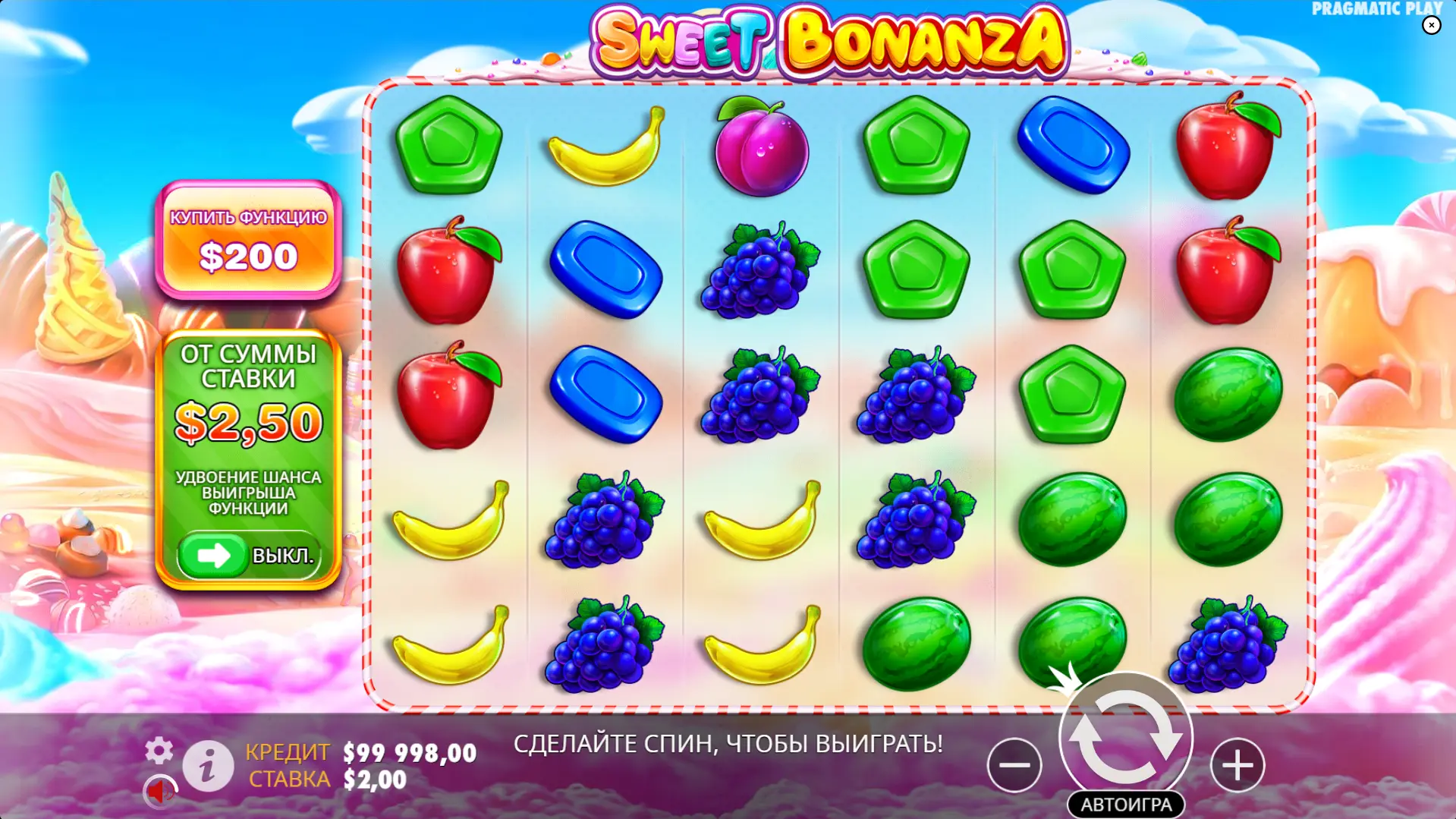 Автомат Sweet Bonanza и его внешний вид